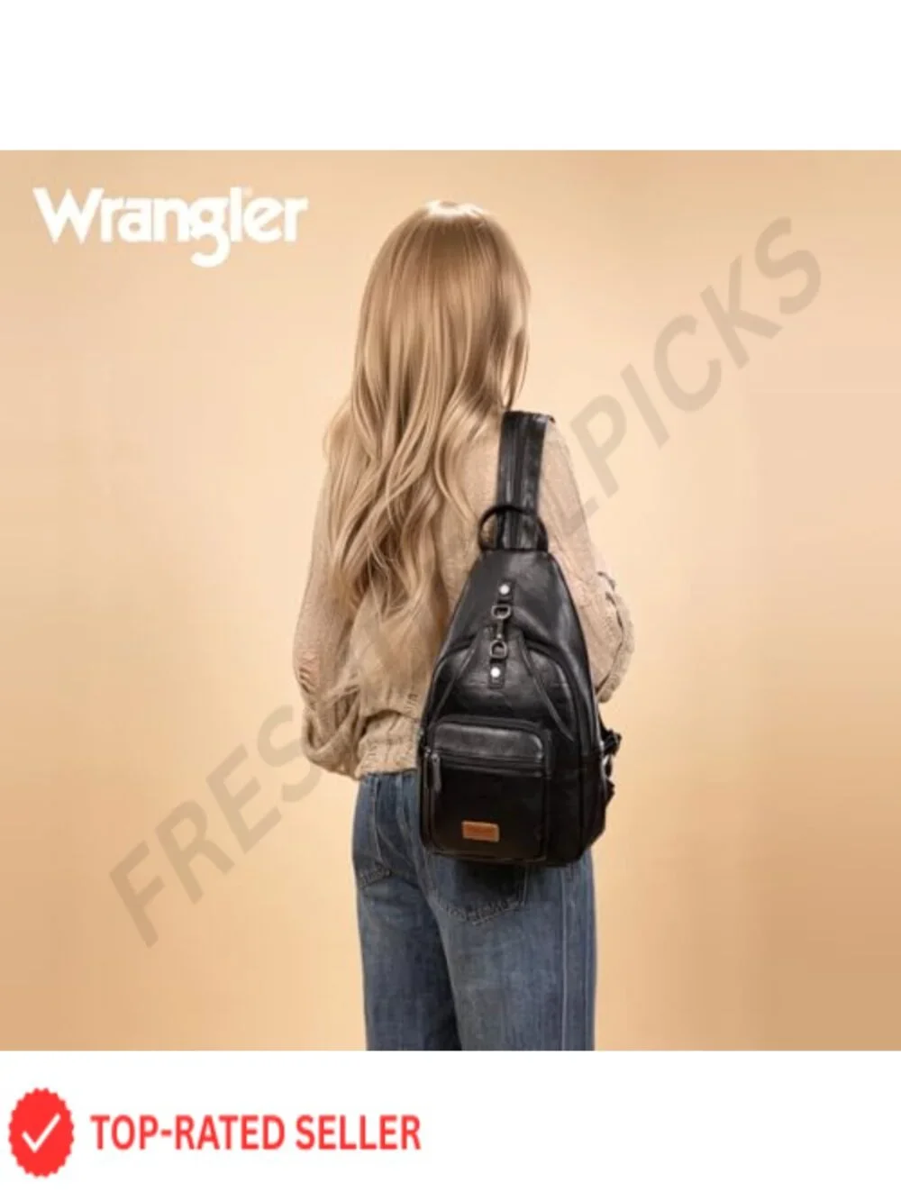 Vintage Convertible Sling Backpack for Women Shoulder Purse with Adjustable